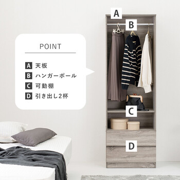 ワードローブ RKK-1621 送料無料-2