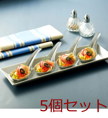 和食器 ステンレス槌目 レンゲ 5セット 送料無料-2