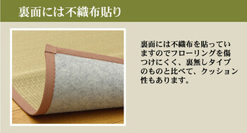無染土 い草上敷 江戸間3畳(約176×261cm) 裏 不織布張り DX素肌美人 送料無料-1