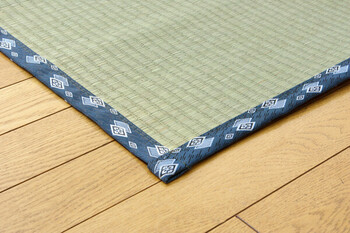 カーペット 純国産 い草 江戸間4.5畳(約261×261cm) 上敷き カーペット 糸引織 岩木 送料無料-8