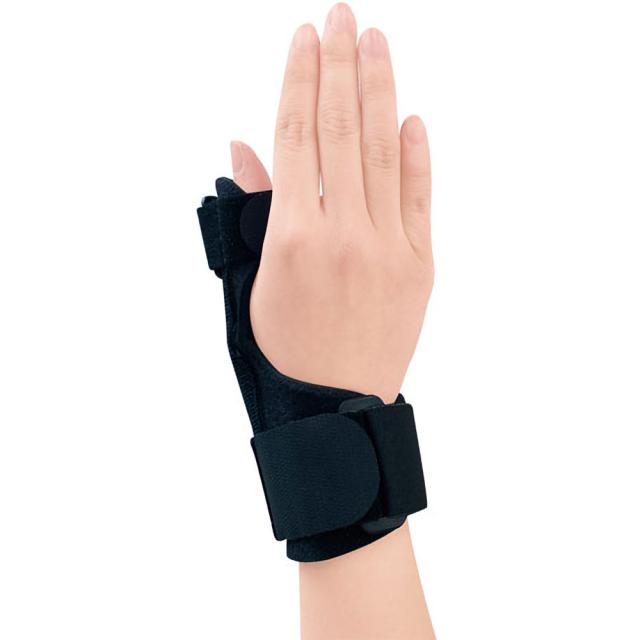 強度調節固定サポーター 親ゆび安心 左右兼用 フリーサイズ ブラック 1枚入 2セット 送料無料-4