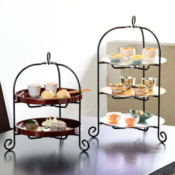 和食器 折り畳み アイアンスタンド 2段 送料無料-2