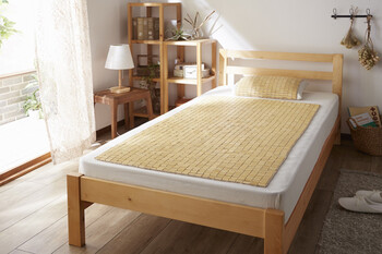 天然素材 竹から出来た敷パッド 約140×150cm 冷感 ひんやり 送料無料-6