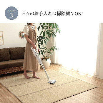 ラグ バンブー 竹 カーペット 約180×240cm 敷物 夏 自然素材 おしゃれ 抗菌防臭 CXルクス 送料無料-5