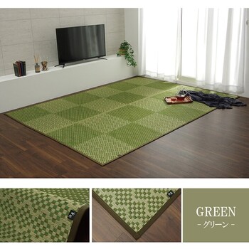 敷物 江戸間2畳(約174×174cm) 国産 日本製 小林製薬 持続性抗菌剤 KOBA-GUARD 制菌 抗菌防臭 夏 い草 市松 モダン ラウム 送料無料-6