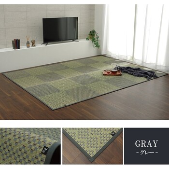 敷物 江戸間6畳(約261×352cm) 国産 日本製 小林製薬 持続性抗菌剤 KOBA-GUARD 制菌 抗菌防臭 夏 い草 市松 モダン ラウム 送料無料-7