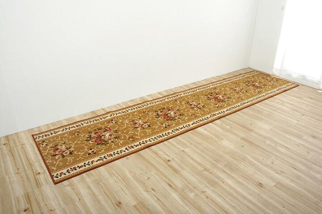 廊下敷き マット 約60×340cm 花柄 エレガンス 撥水 撥水キャンベル 廊下敷き 送料無料-6