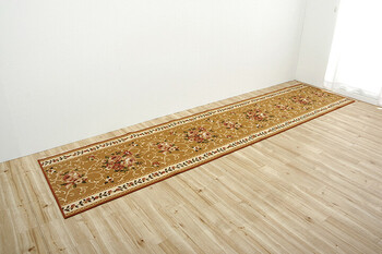 廊下敷き マット 約60×540cm 花柄 エレガンス 撥水 撥水キャンベル 廊下敷き 送料無料-6