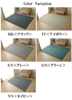 ラグ カーペット 約140×200cm 無地 シンプル バンブー 竹 DXフォース 送料無料-2