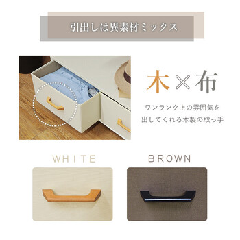 ハンガーラック 幅75 引き出し2杯付き KHR-3157 送料無料-4