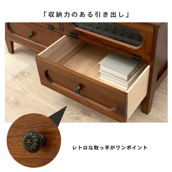 レトロシリーズ TV台 幅90cm MTV-5189BR 送料無料-4