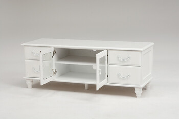 TV台 ホワイト 幅120cm MTV 5772WH 送料無料-1