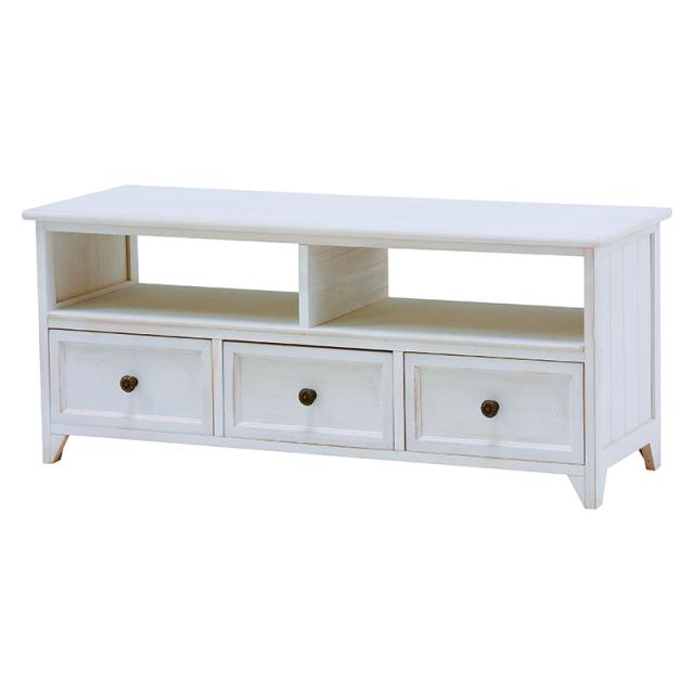 テレビ台 TV台 幅94 アンティークホワイト MTV-5383AW 送料無料-1