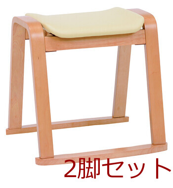 スタッキングスツール VH-7931DBR 2脚セット 送料無料-4