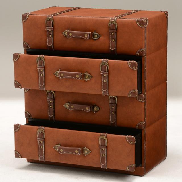 トランク型チェスト CHESTER MCH 6014LBR チェスト 送料無料-4