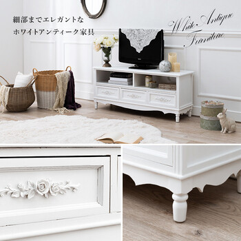 テレビ台 ホワイト MTV 8193WH WOOD PRODUCTS 送料無料-1