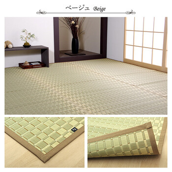 カーペット 純国産 掛川織 花ござ 江戸間3畳(約174×261cm) い草 敷物 カーペット 松川 送料無料-5