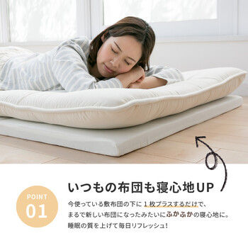 初心者に お試しマットレス シングル 厚さ4cm 4つ折り 日本製 約91X192X4cm オレンジ 送料無料-2