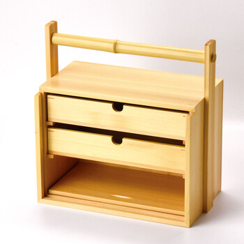 和食器 檜 岡持弁当 透かし有 送料無料-1