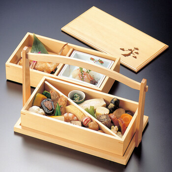 檜 手提付松風弁当 送料無料-1