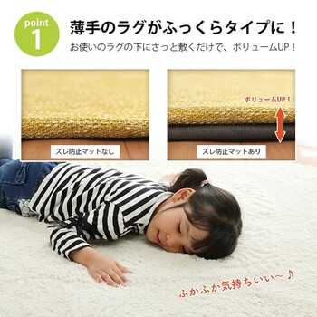 下敷き 約180×235cm ウレタン30mm 滑り止め 滑りにくい ボリューム クッション性 ホットカーペット対応 ナイス 送料無料-4