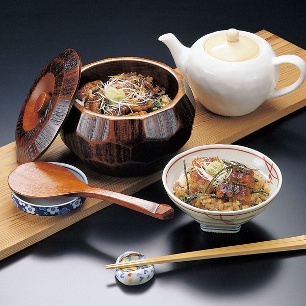 和食器 摺り漆木製飯器蓋 しゃもじ付 送料無料-2