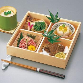 和食器 木和美　ミニ松花堂弁当　身　仕切セット 送料無料-1