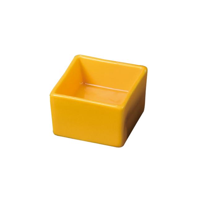 和食器 陶器 角型高台珍味入 ルリ 黄釉 青磁 白 吹墨 4セット 送料無料-2