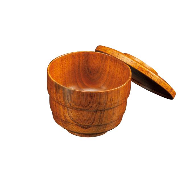 和食器 木製 蓋付飯椀 ナチュラル ライトブラウン ダークブラウン 目摺り 2セット 送料無料-5