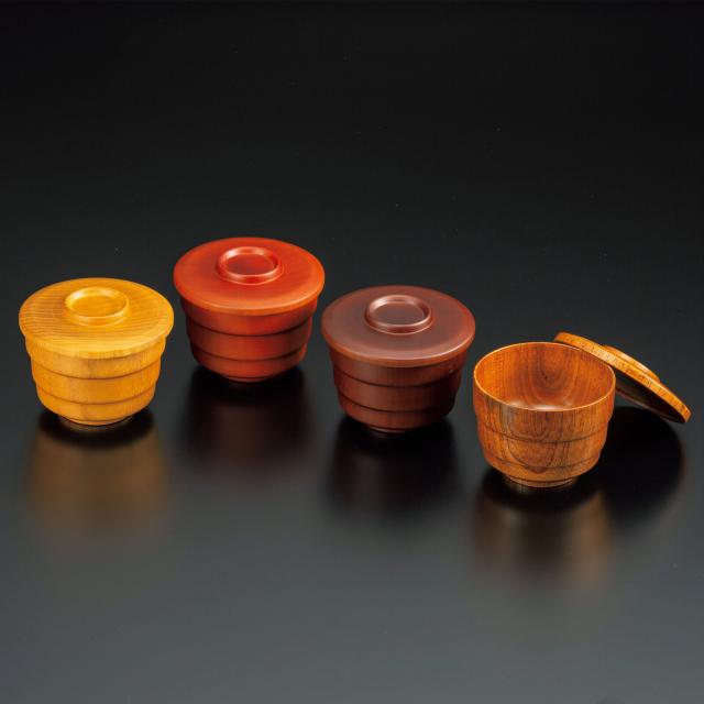 和食器 木製 蓋付飯椀 ナチュラル ライトブラウン ダークブラウン 目摺り 2セット 送料無料-7