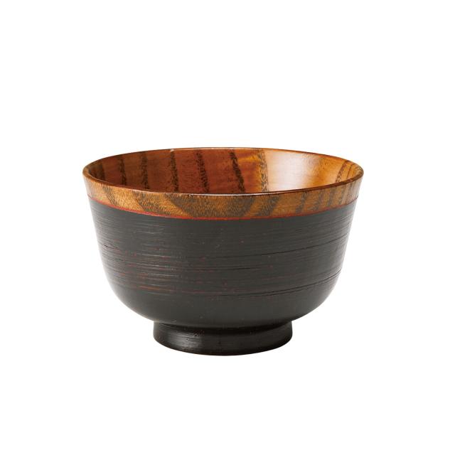 和食器 汁椀 カスミ 赤 黒  送料無料-1