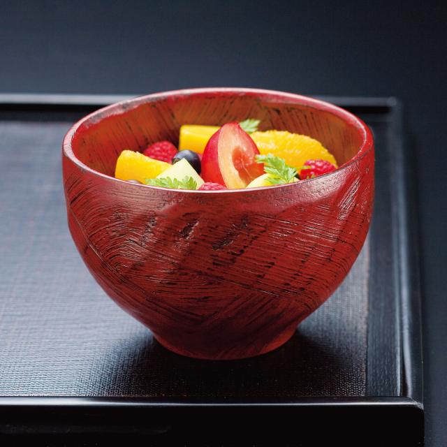 和食器 大汁椀 楕円 小 根来 曙 送料無料-2