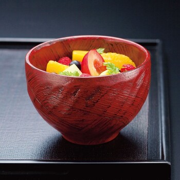和食器 汁椀 楕円型 根来 曙 送料無料-2