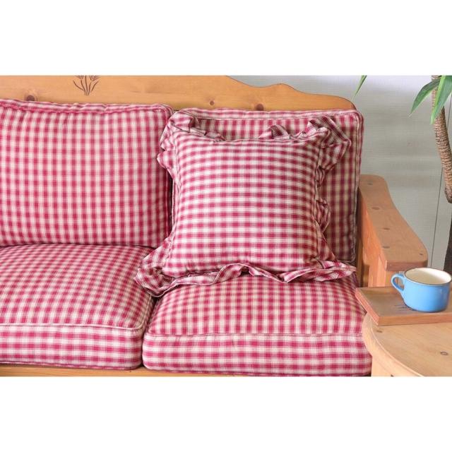 ソファー ピロークッション ギンガムチェック スツール ファーマー 送料無料-3