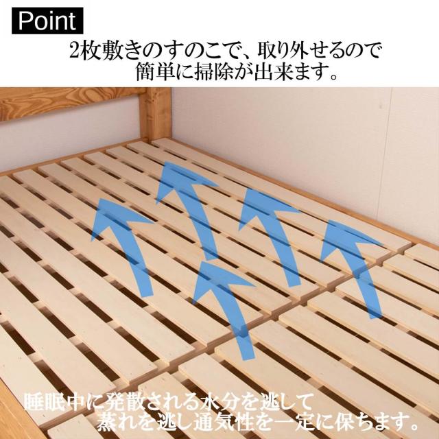 木製ベッド セミダブルベッド フレーム 組み立て カントリー調 ファーマー 送料無料-3