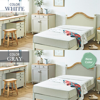 白 デスクワゴンカントリー調 送料無料-6