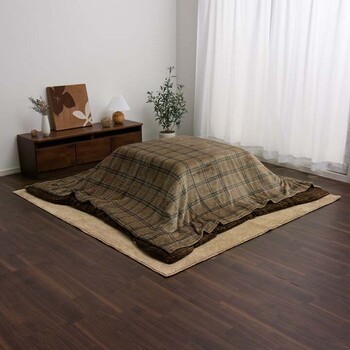 こたつ布団カバー 約195×195cm 上掛けカバー 単品 洗える カジュアル チェック柄 撥水 カリス 上掛け 送料無料-8