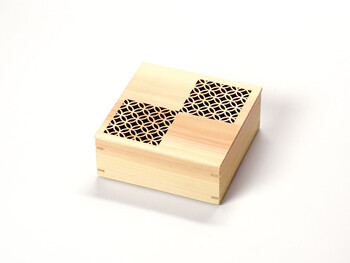 和食器 ひのき細密 正角料理箱 青海波 麻の葉 七宝 送料無料-2