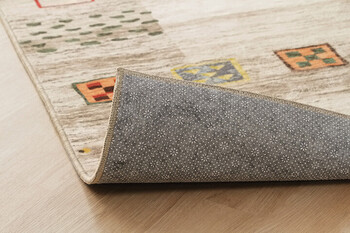 ラグ 約200×250cm ベージュ 洗える 軽い コンパクト ギャベ柄 ホットカーペット対応 柔らかい DXラーズ 送料無料-9