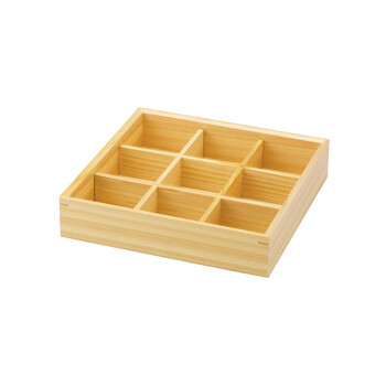 和食器 白木遊彩箱 九ツ仕切 送料無料-1