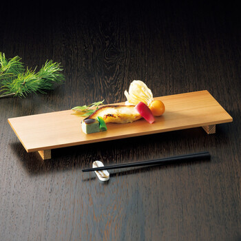 和食器 柾目杉盛台 長角 送料無料-1