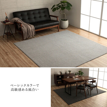 ラグ 約190×240cm 手洗い ループパイル 抗菌防臭 オーバーロック 滑りにくい加工 床暖房 クレイド 送料無料-1