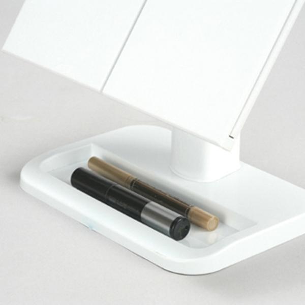 メイクアップミラーホワイト 送料無料 即日発送-2