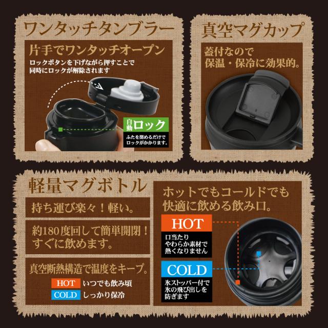 カフェマグバリスタ軽量マグボトル350ブラック 送料無料 即日発送-1