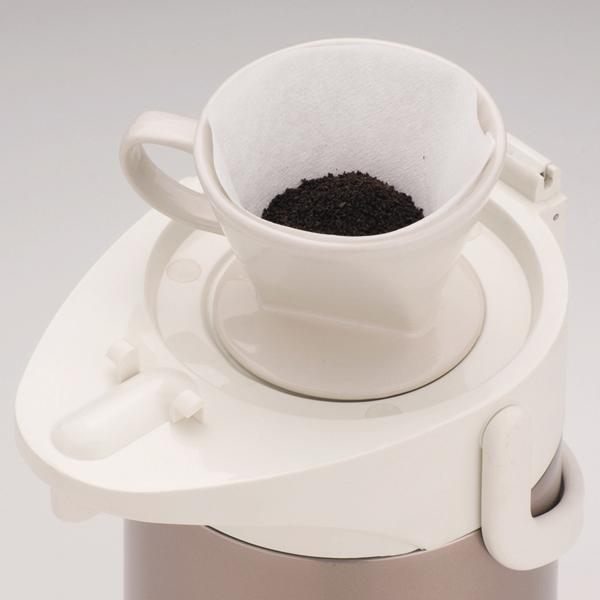 ホッとタイムダブルステンレスエアーポット２．５Ｌメタルブラウン 送料無料 即日発送-3