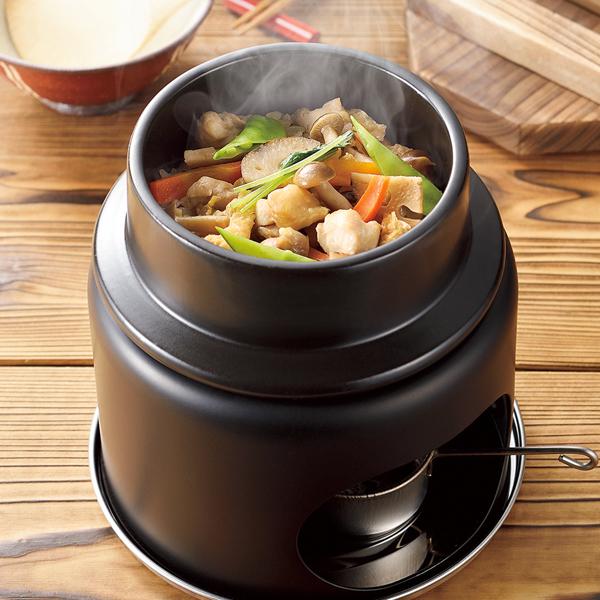 和ごころ懐石陶器製釜めしコンロ付1合炊 送料無料 即日発送-1