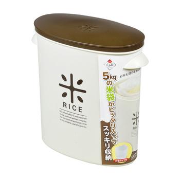 RICEお米袋のままストック５ｋｇ用ブラウン 3個セット 送料無料 即日発送-1