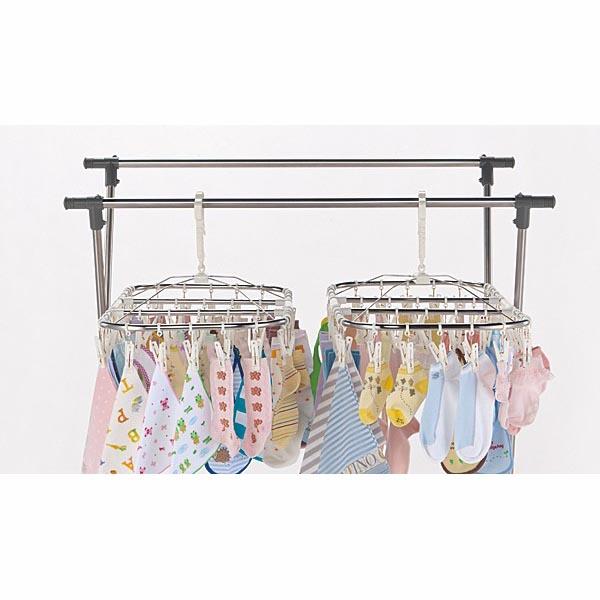 ステンレス２段式物干しスタンド 送料無料 即日発送-3