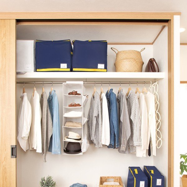 コンパクト優収納アルファ棚上用ネイビー 2個セット 送料無料 即日発送-5