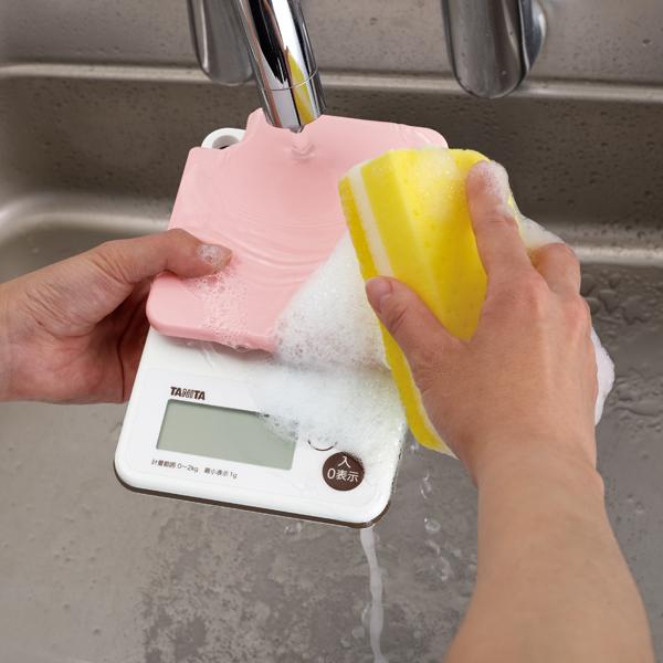 洗えるデジタルクッキングスケール２kgピンク 送料無料 即日発送-3